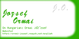 jozsef ormai business card